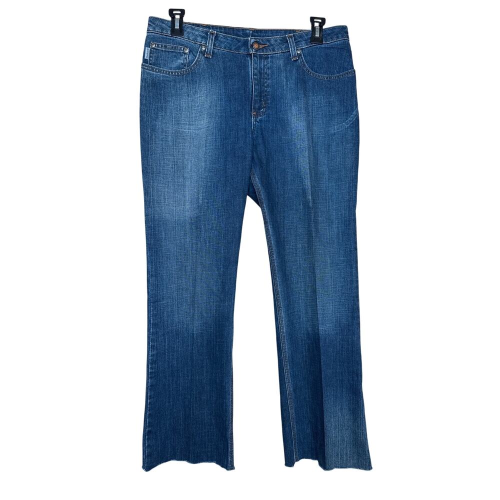 Carhartt Vintage Women Jeans Durable Denim Frayed Hem Size 14 Blue